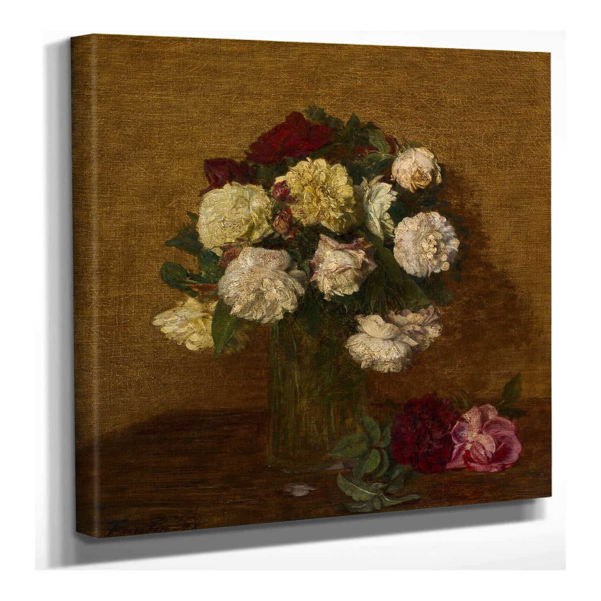 Roses In A Vase  by Henri Fantin Latour