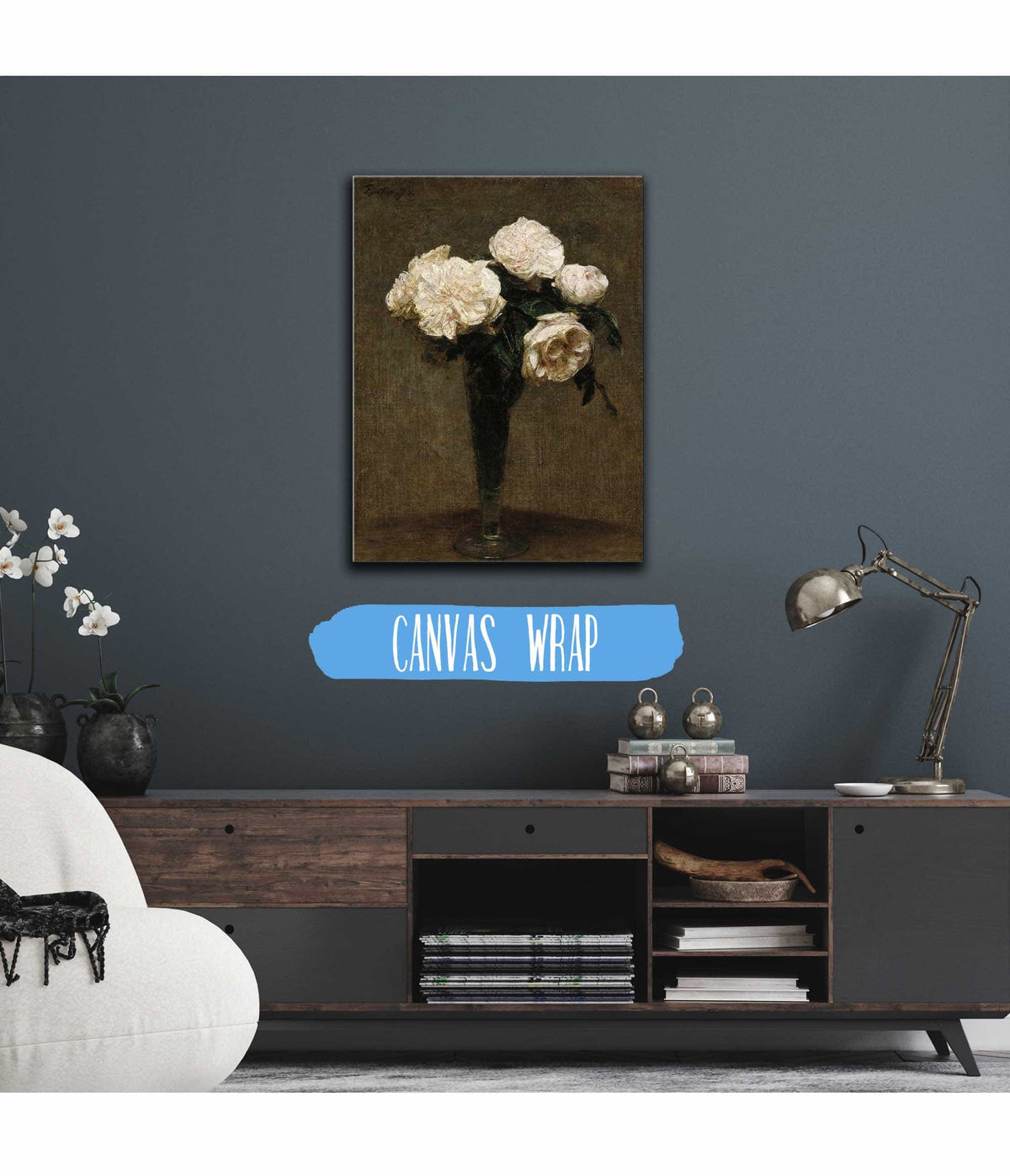 Roses In A Vase  by Henri Fantin Latour