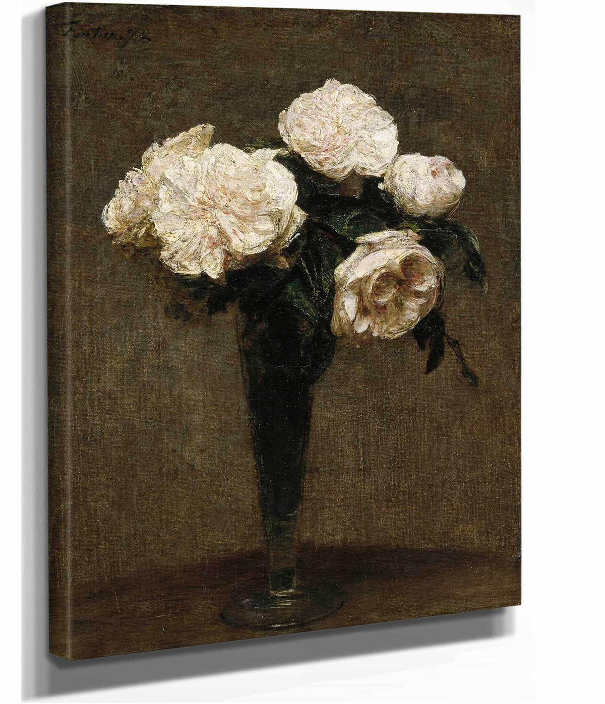 Roses In A Vase  by Henri Fantin Latour
