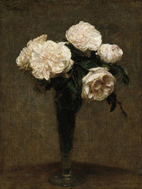 Roses In A Vase  by Henri Fantin Latour