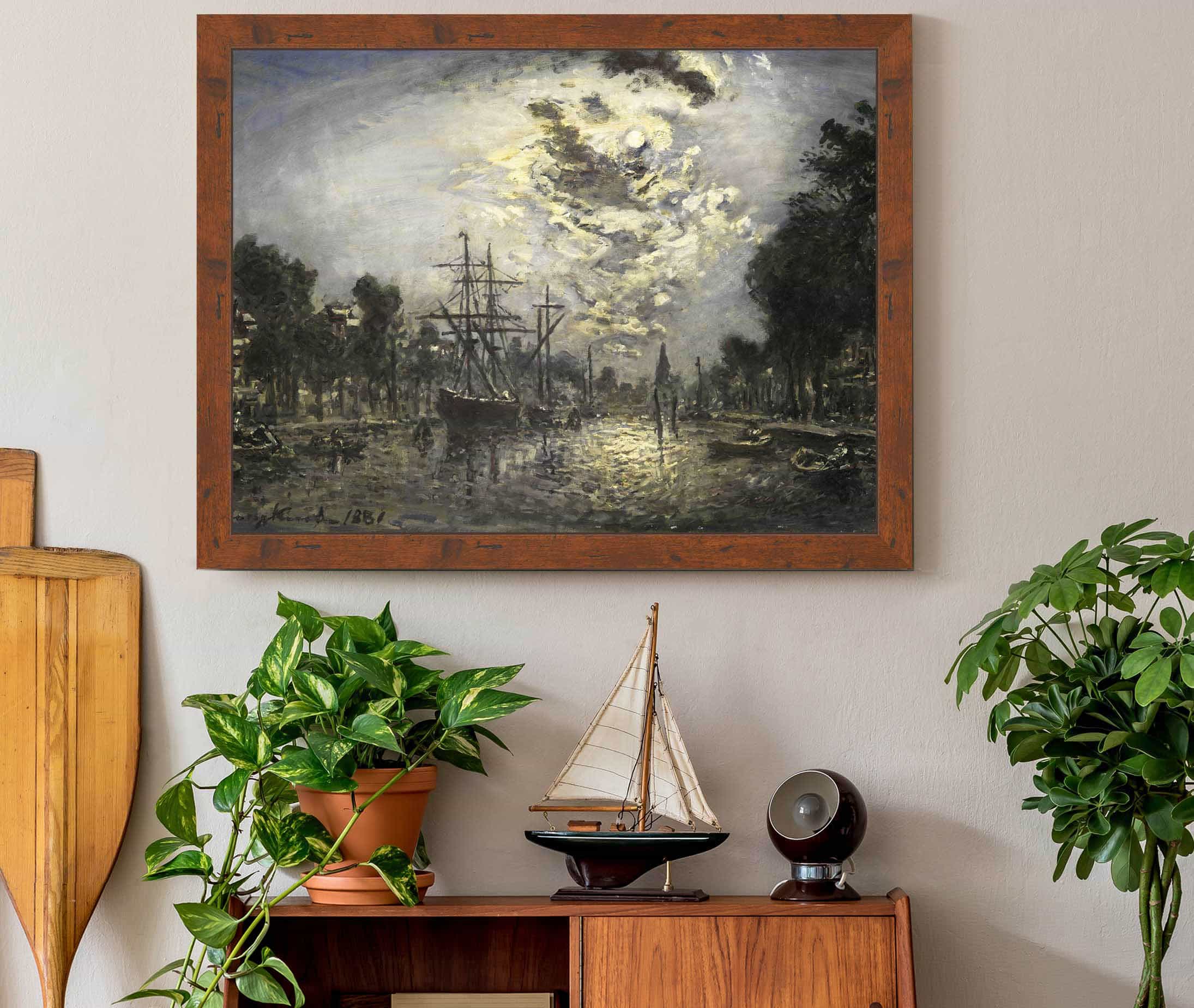 Rotterdam In The Moonlight by Johan Barthold Jongkind