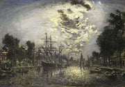 Rotterdam In The Moonlight by Johan Barthold Jongkind