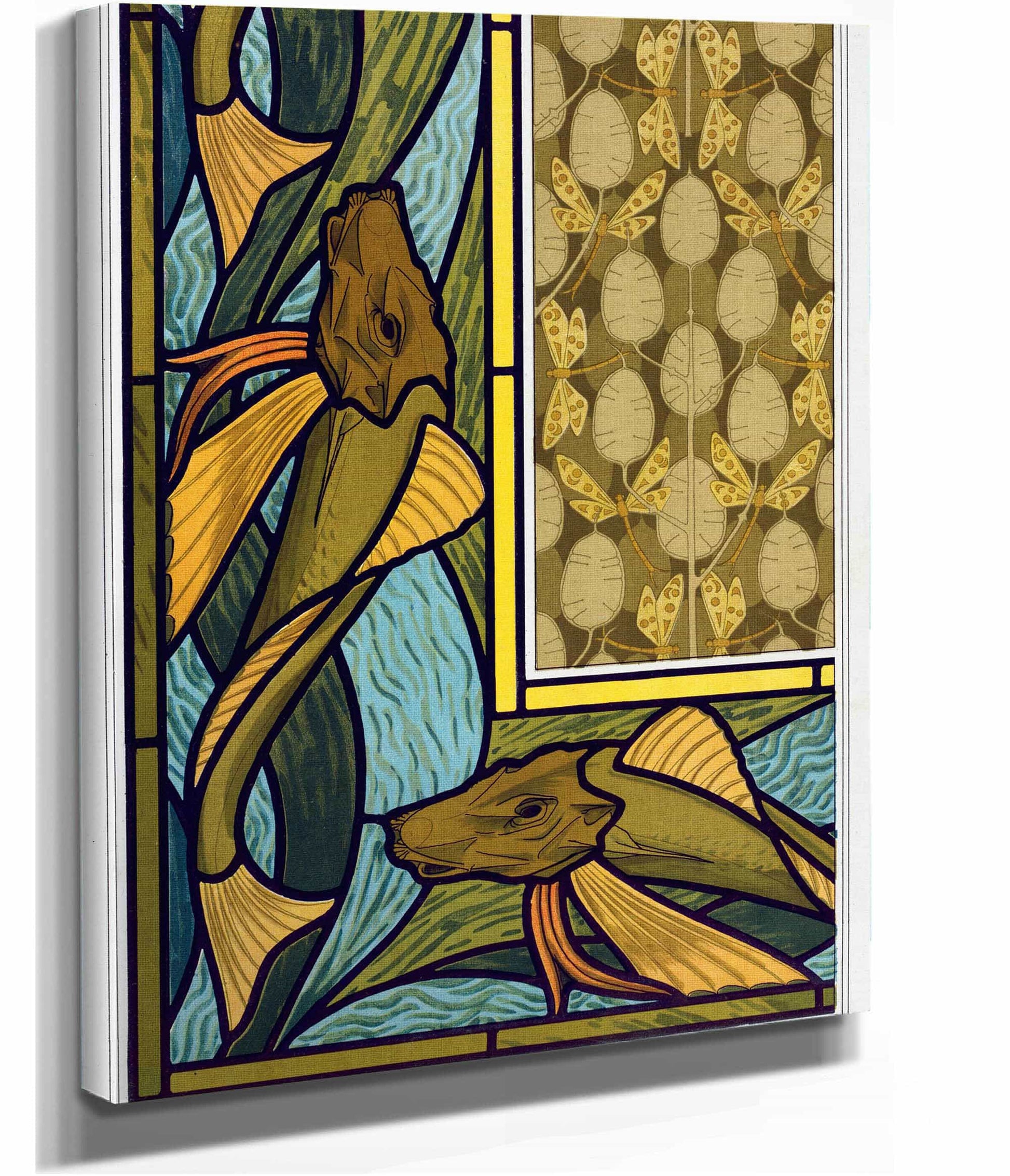 Rougets Vitrail Libellules Et Monnaie Du Pape Etoffe by Maurice Pillard Verneuil