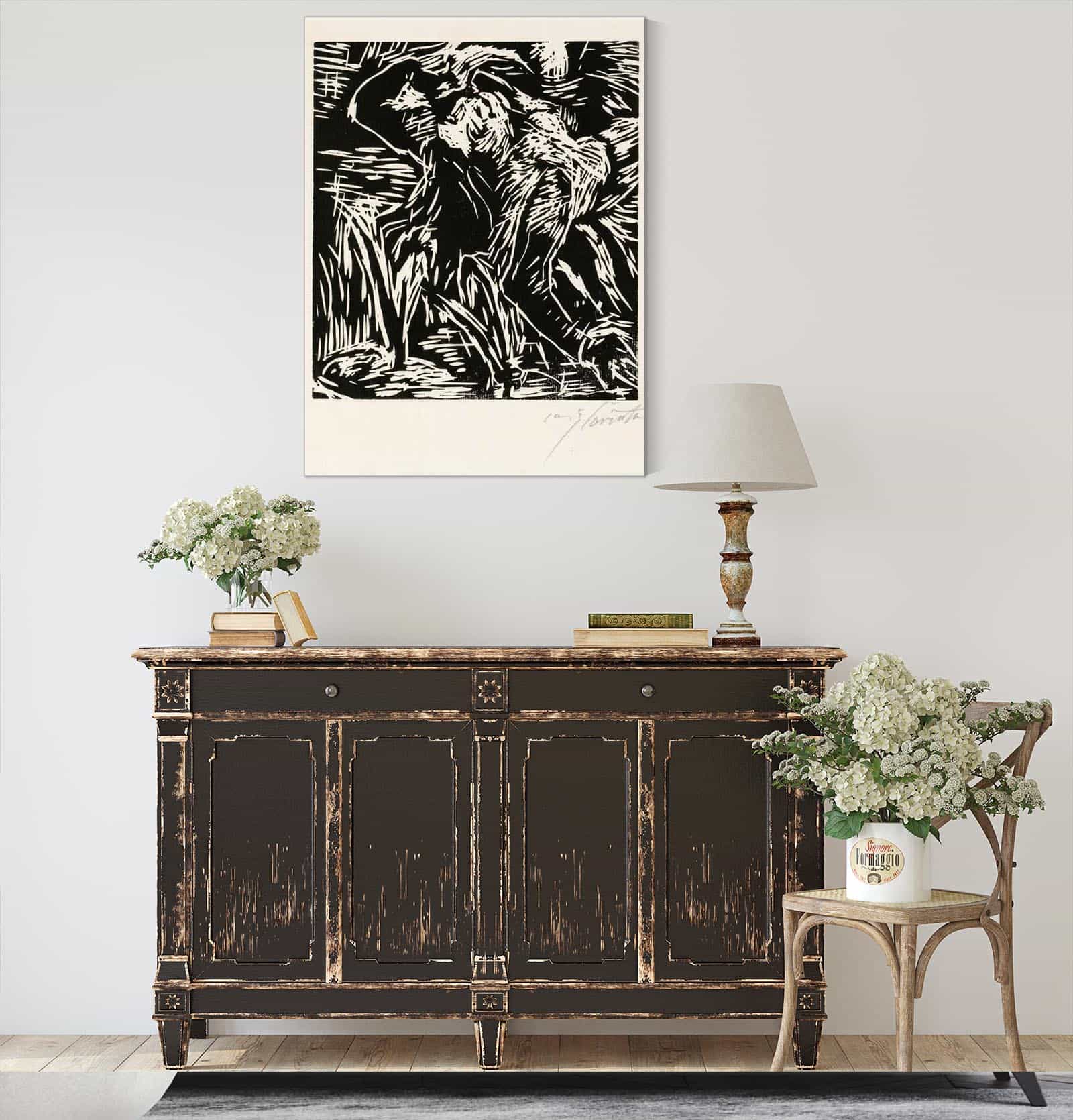 Ruckwarts Gebeugter Weiblicher Akt by Lovis Corinth