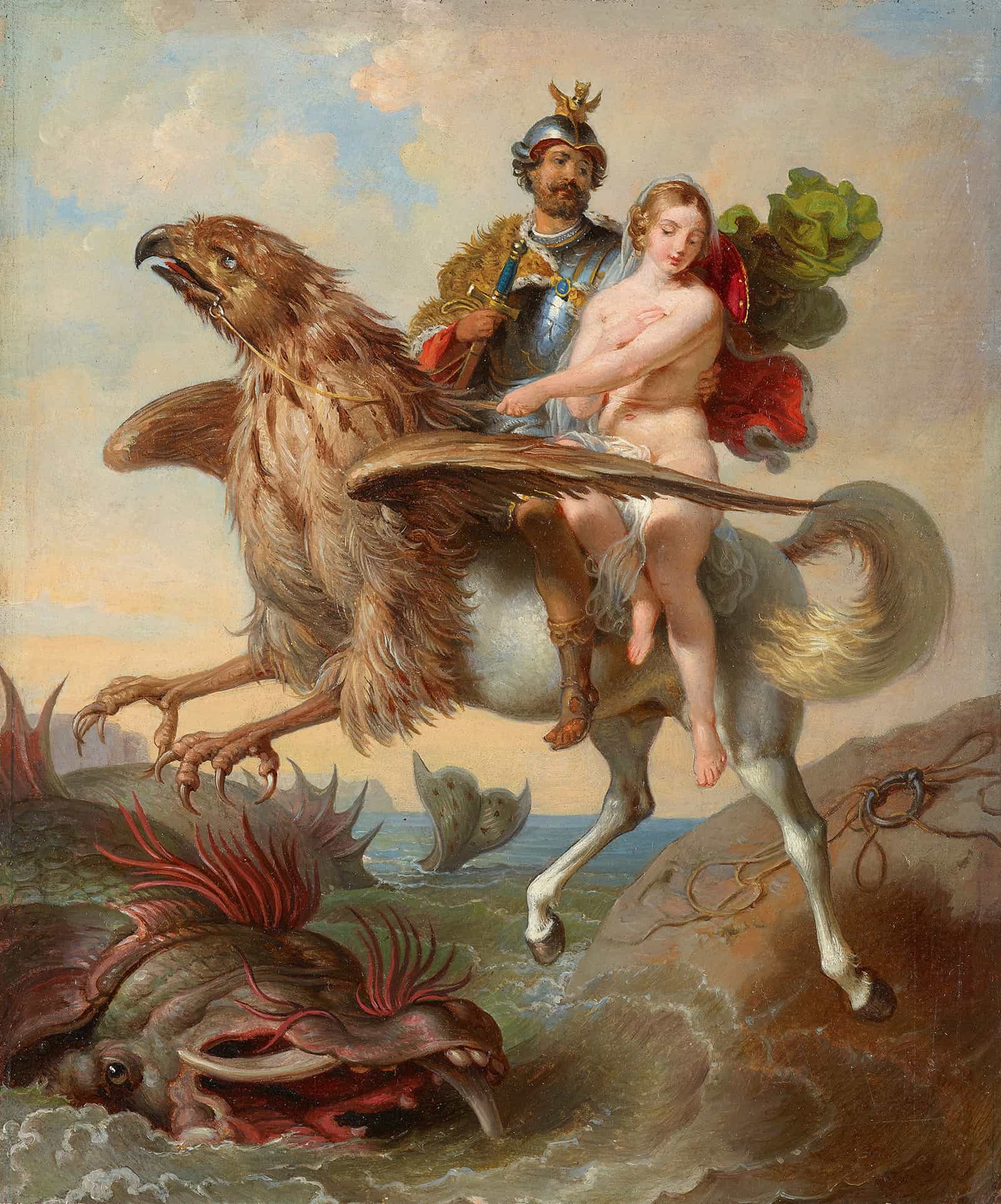 Rudiger Und Angelica by Johann Peter Krafft