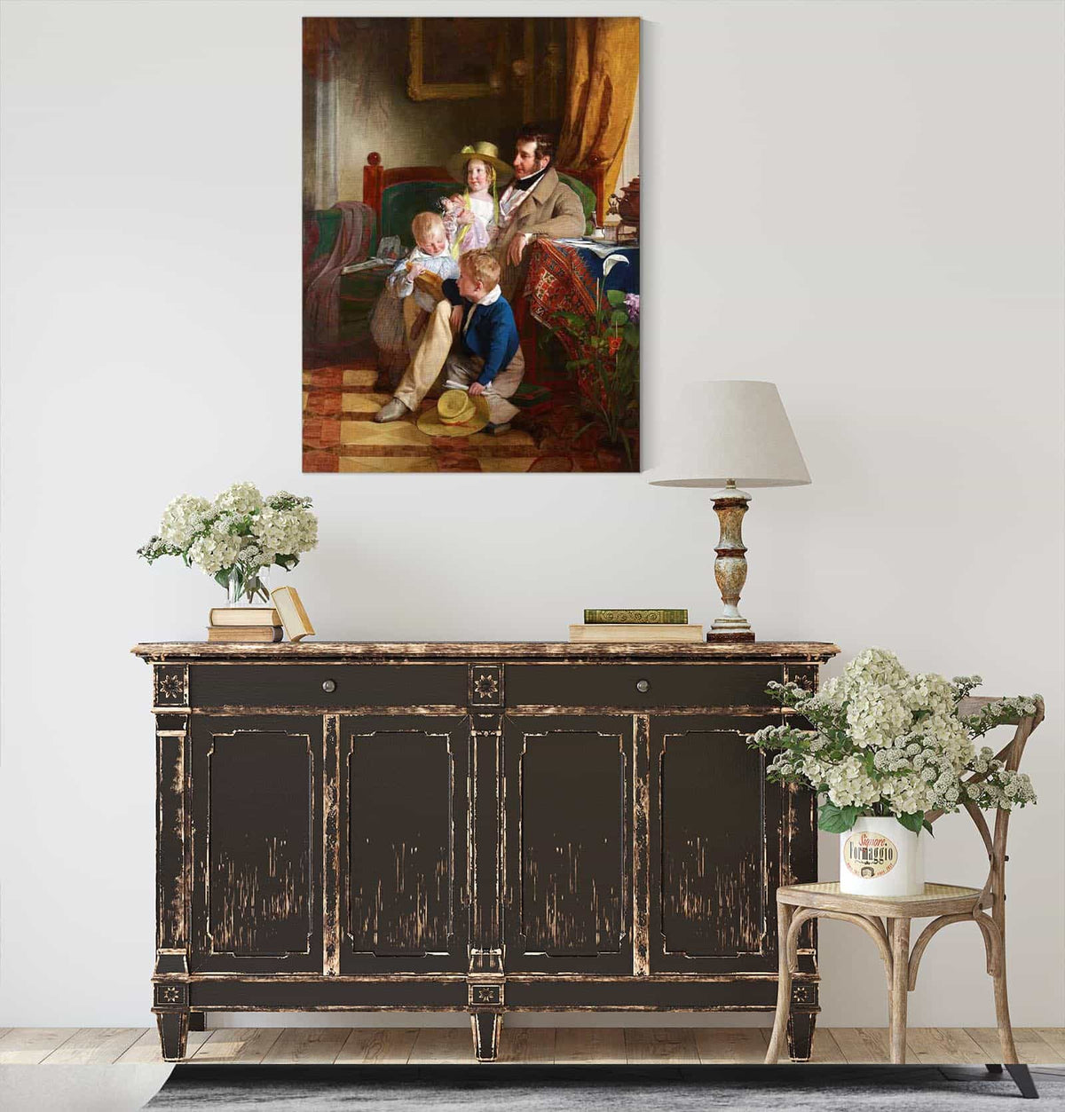 Rudolf Von Arthaber Und Seine Kinder Rudolf Emilie Und Gustav by Friedrich Von Amerling