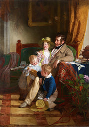 Rudolf Von Arthaber Und Seine Kinder Rudolf Emilie Und Gustav by Friedrich Von Amerling