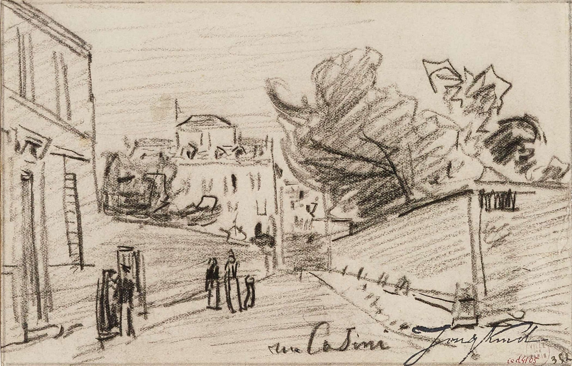 Rue Cassini Eme Arrondissement by Johan Barthold Jongkind