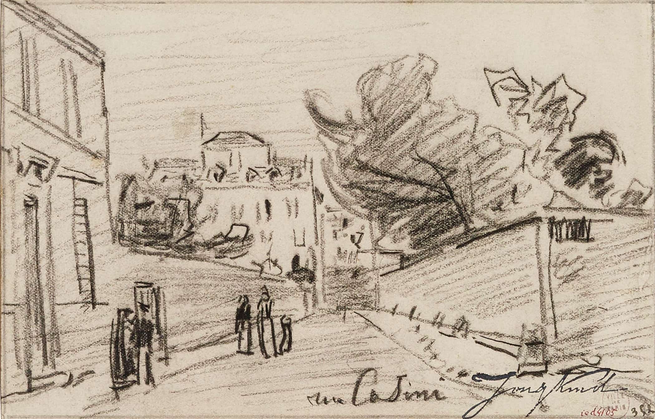 Rue Cassini Eme Arrondissement by Johan Barthold Jongkind