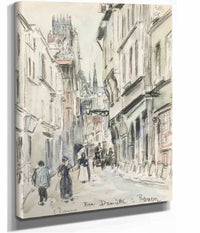 Rue Damiette Rouen by Camille Pissarro