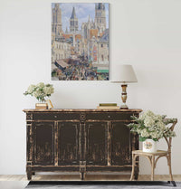 Rue De Lepicerie Rouen Effect Of Sunlight by Camille Pissarro