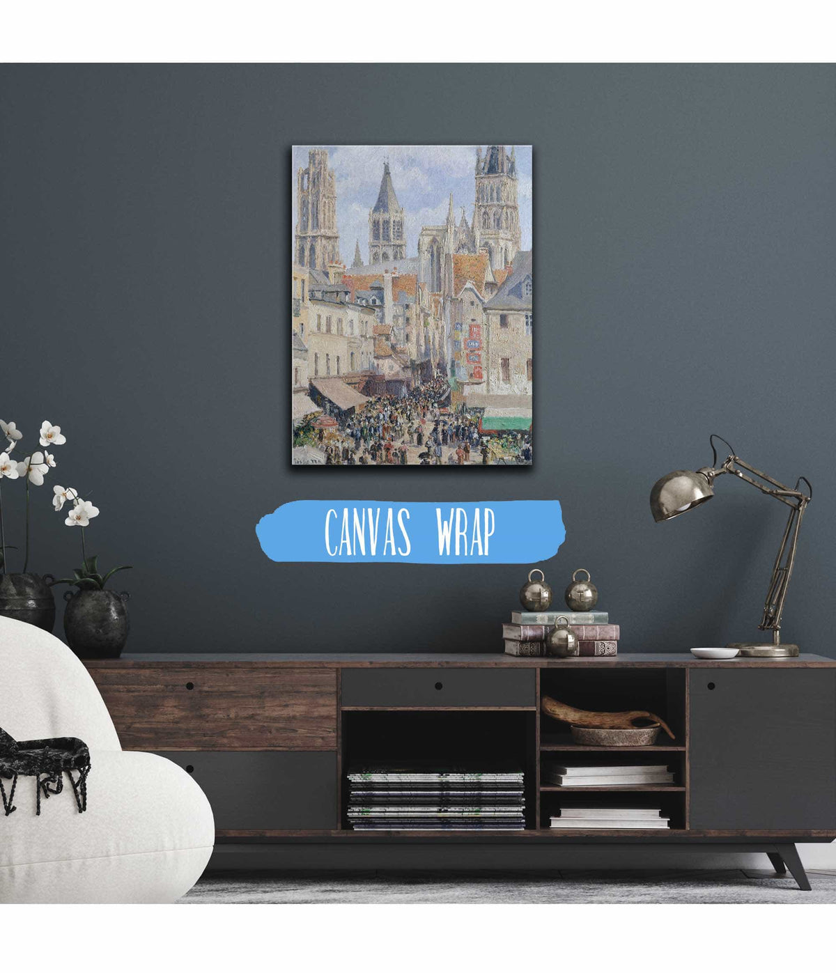 Rue De Lepicerie Rouen Effect Of Sunlight by Camille Pissarro