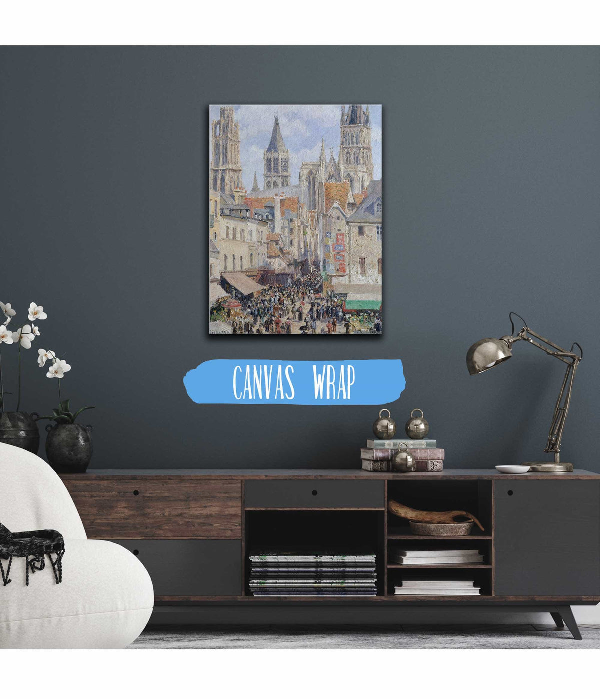 Rue De Lepicerie Rouen Effect Of Sunlight by Camille Pissarro