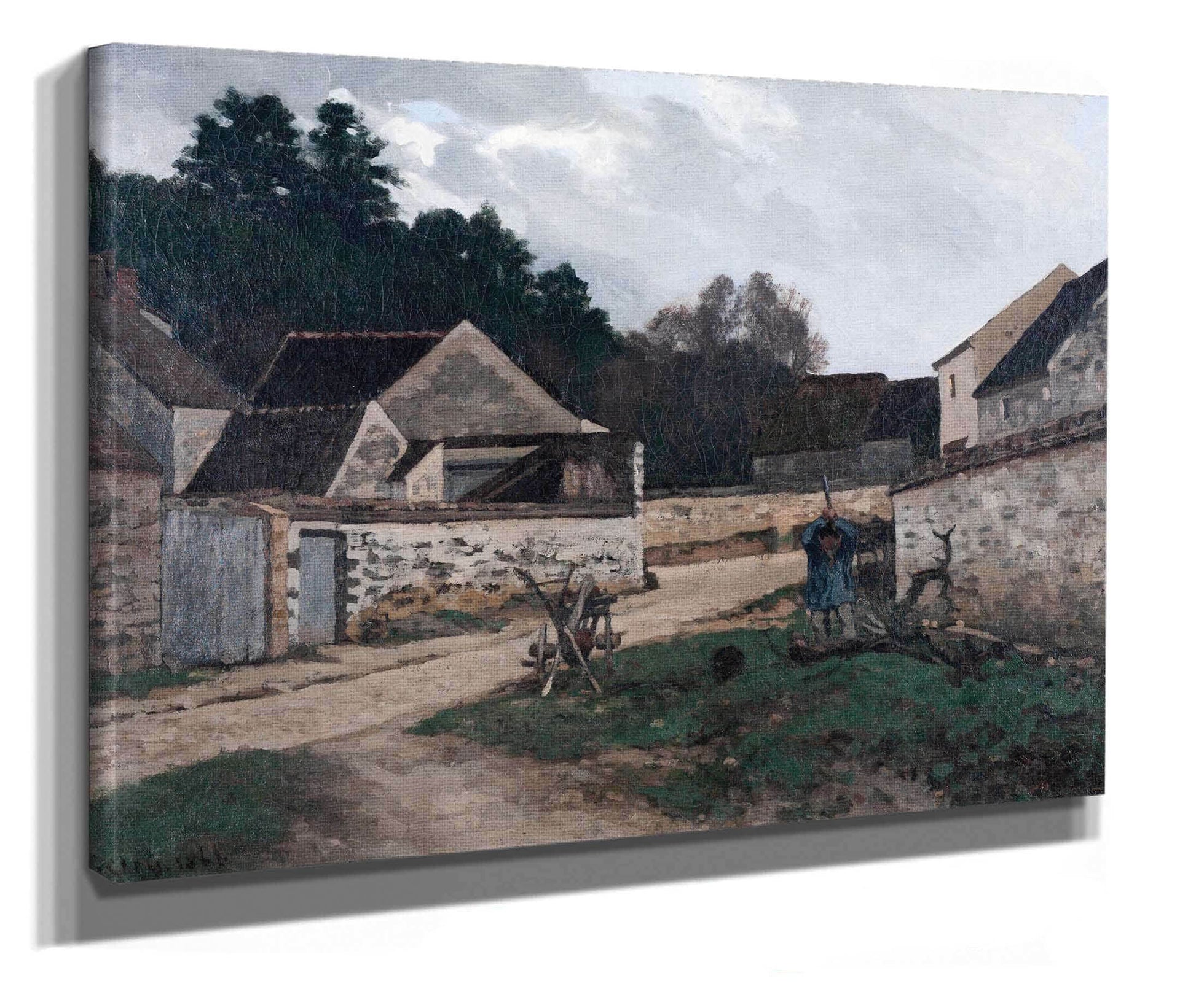 Rue De Village A Marlotte Village Street In Marlotte by Alfred Sisley