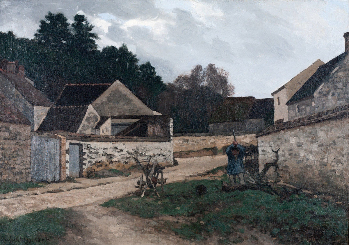 Rue De Village A Marlotte Village Street In Marlotte by Alfred Sisley