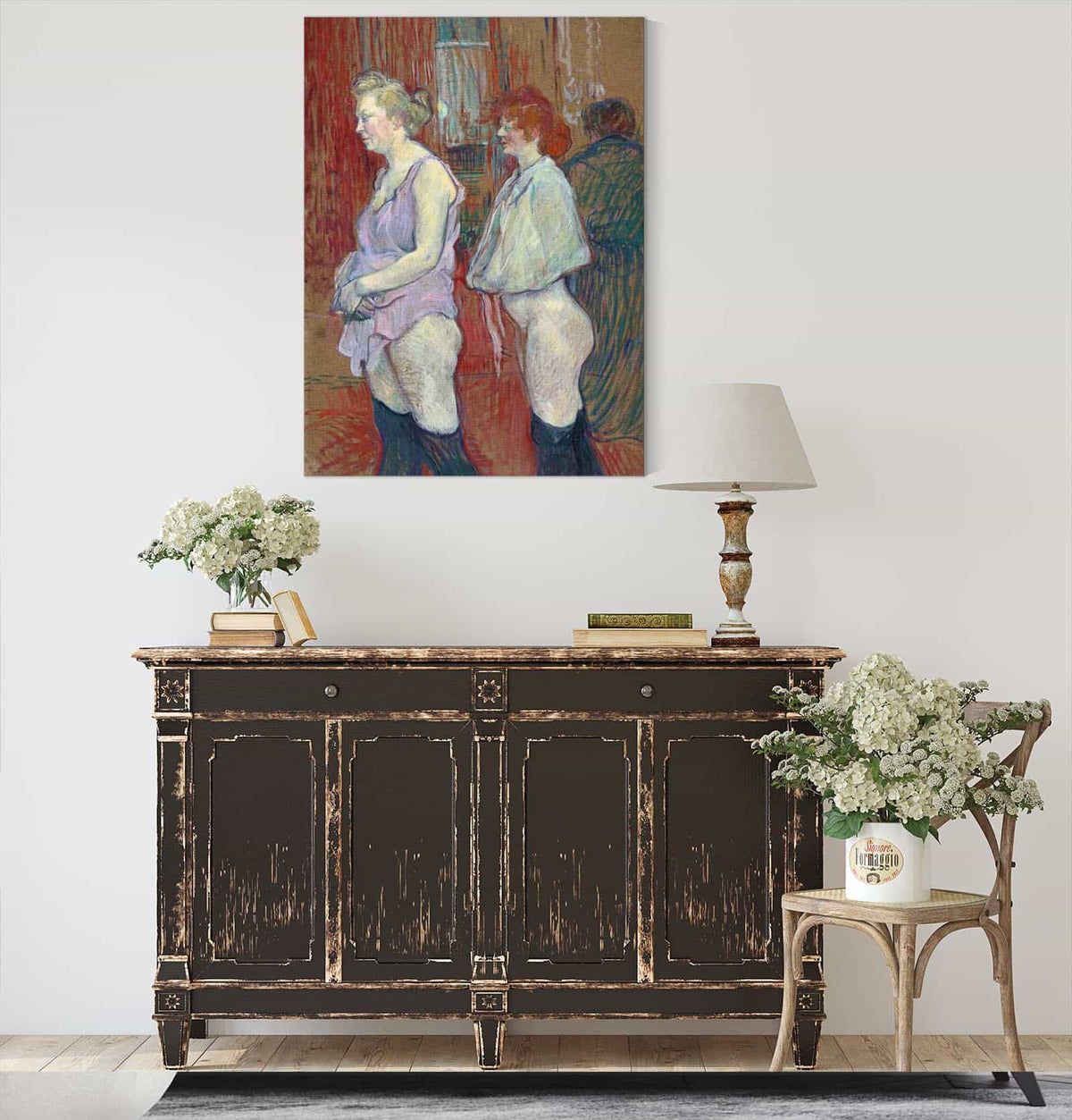 Rue Des Moulins  by Henri De Toulouse Lautrec