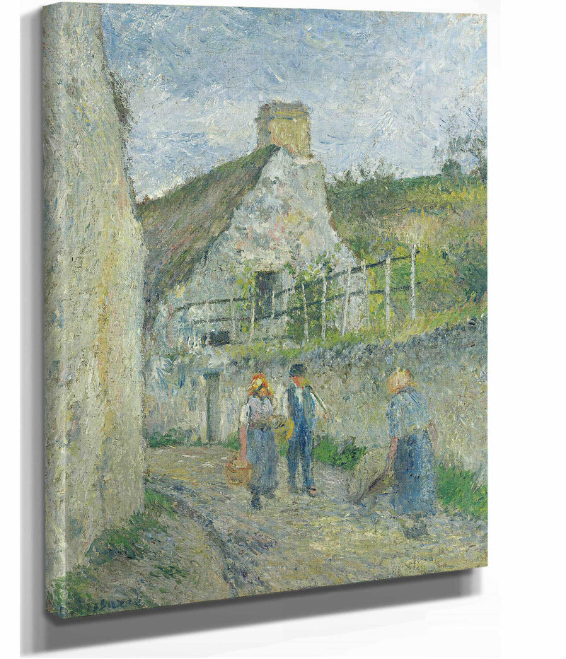 Rue Des Roches Au Valhermeil Auvers Sur Oise by Camille Pissarro