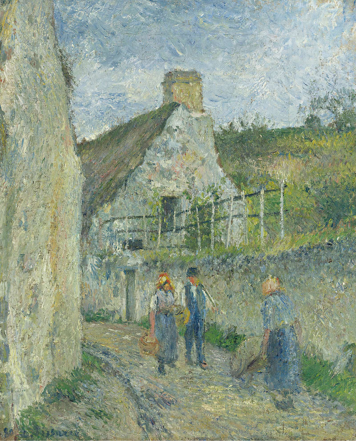 Rue Des Roches Au Valhermeil Auvers Sur Oise by Camille Pissarro