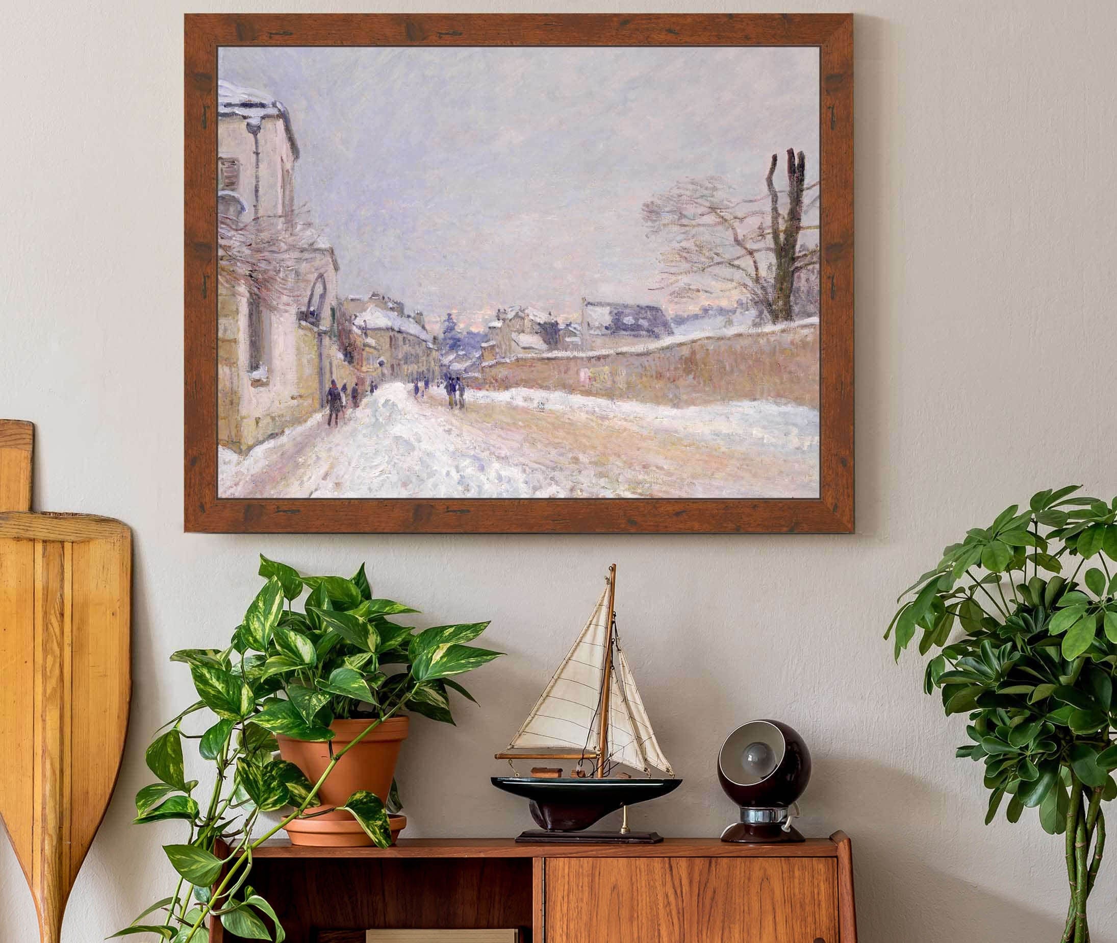 Rue Eugene Moussoir At Moret Winter by Alfred Sisley