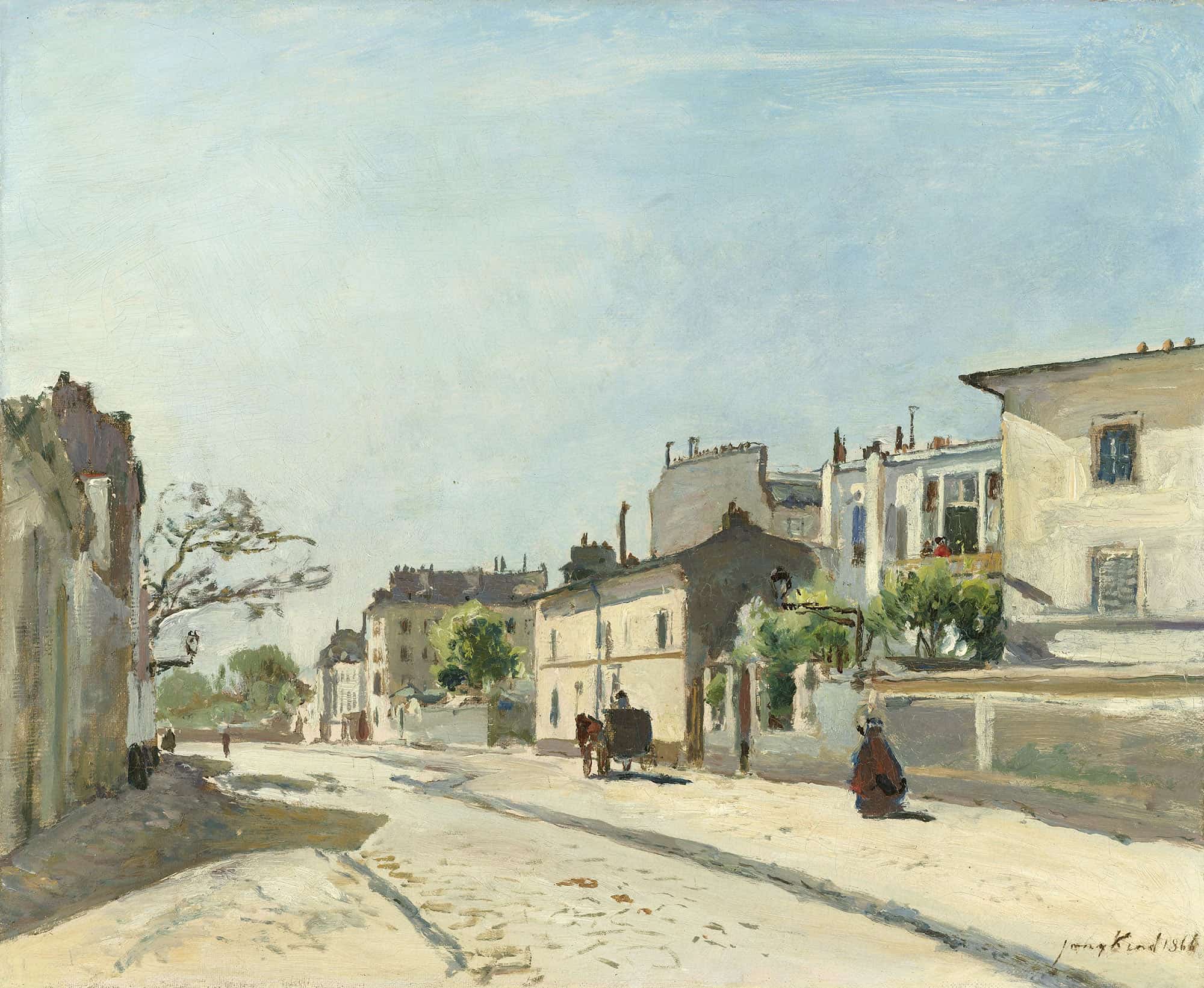 Rue Notre Dame Paris by Johan Barthold Jongkind