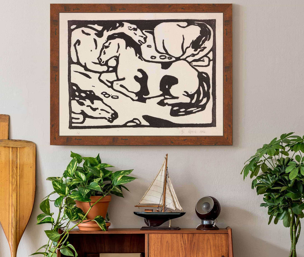 Ruhende Pferde by Franz Marc