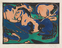 Ruhende Pferde by Franz Marc