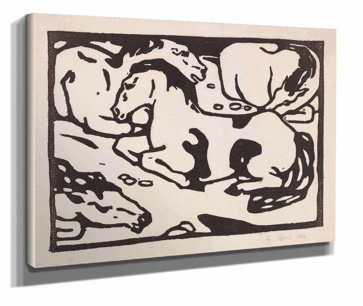 Ruhende Pferde by Franz Marc