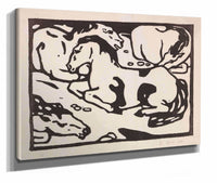 Ruhende Pferde by Franz Marc