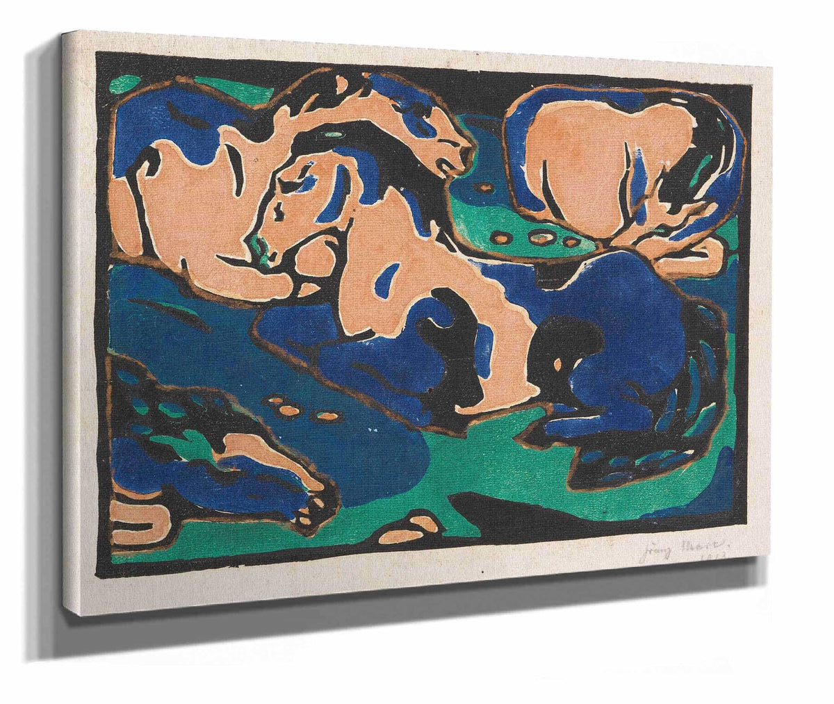 Ruhende Pferde by Franz Marc