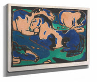 Ruhende Pferde by Franz Marc