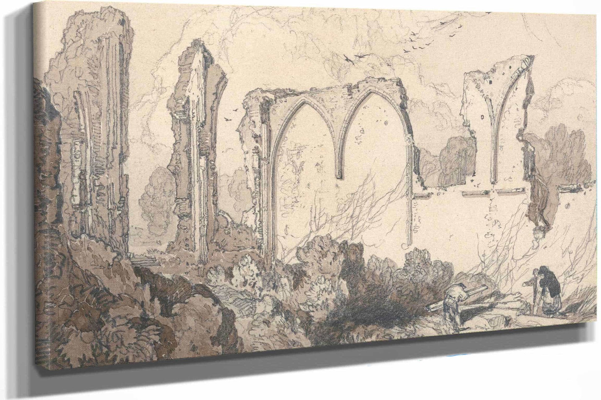 Ruin Behind The Free School Thetford Suffolk by John Sell Cotman