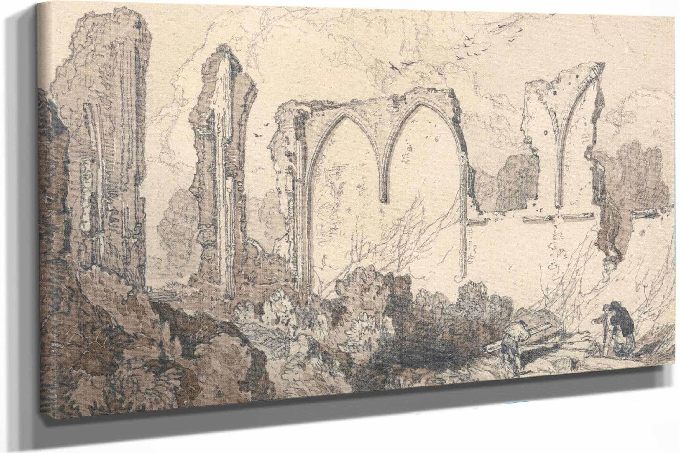 Ruin Behind The Free School Thetford Suffolk by John Sell Cotman