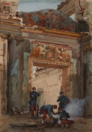Ruines Du Salon De Mars Au Palais De Saint Cloud En  by Isidore Pils