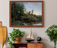 Ruins Of The Chateau De Pierrefonds by Jean Baptiste Camille Corot