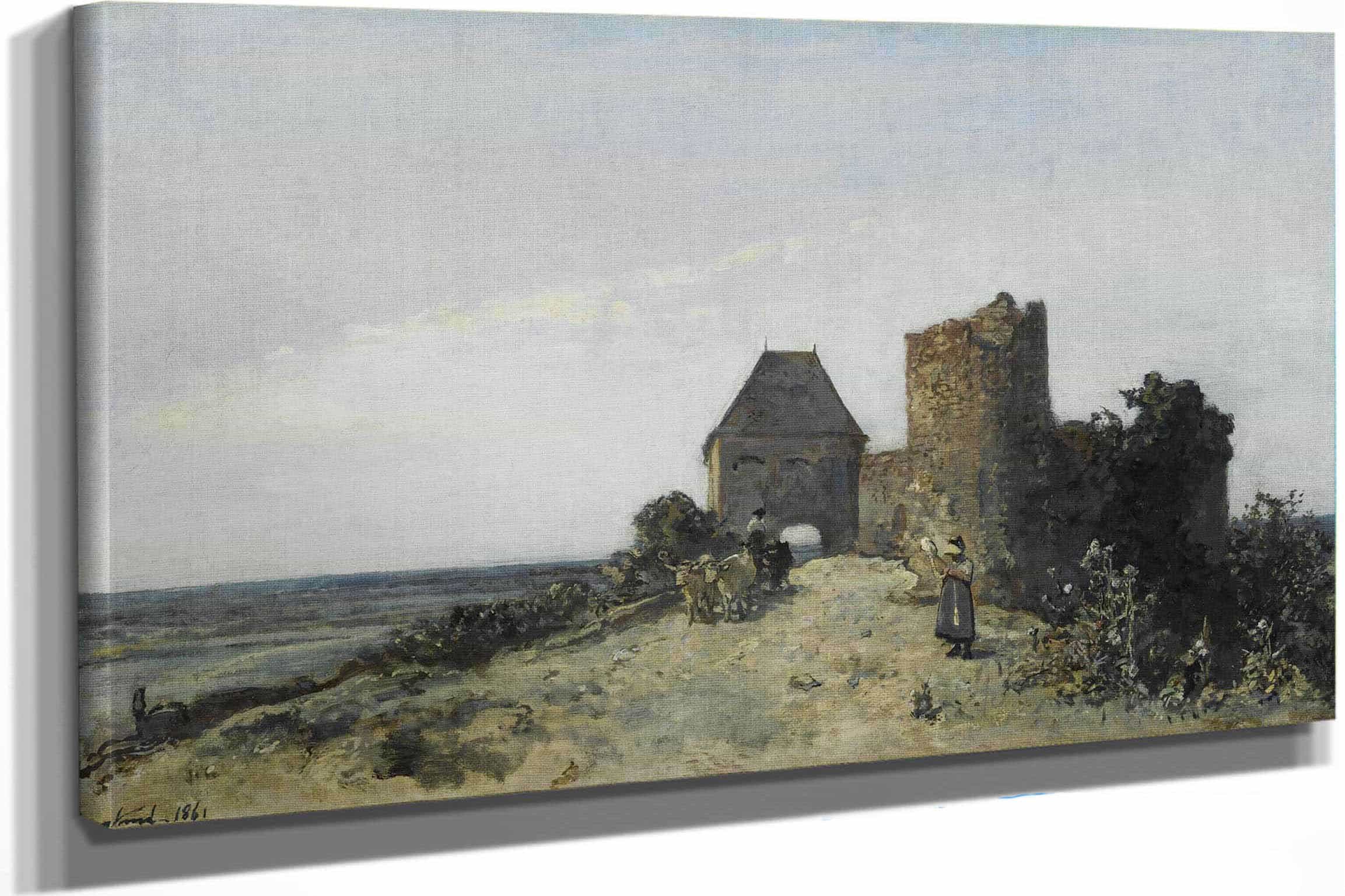 Ruins Of The Rosemont Castle by Johan Barthold Jongkind