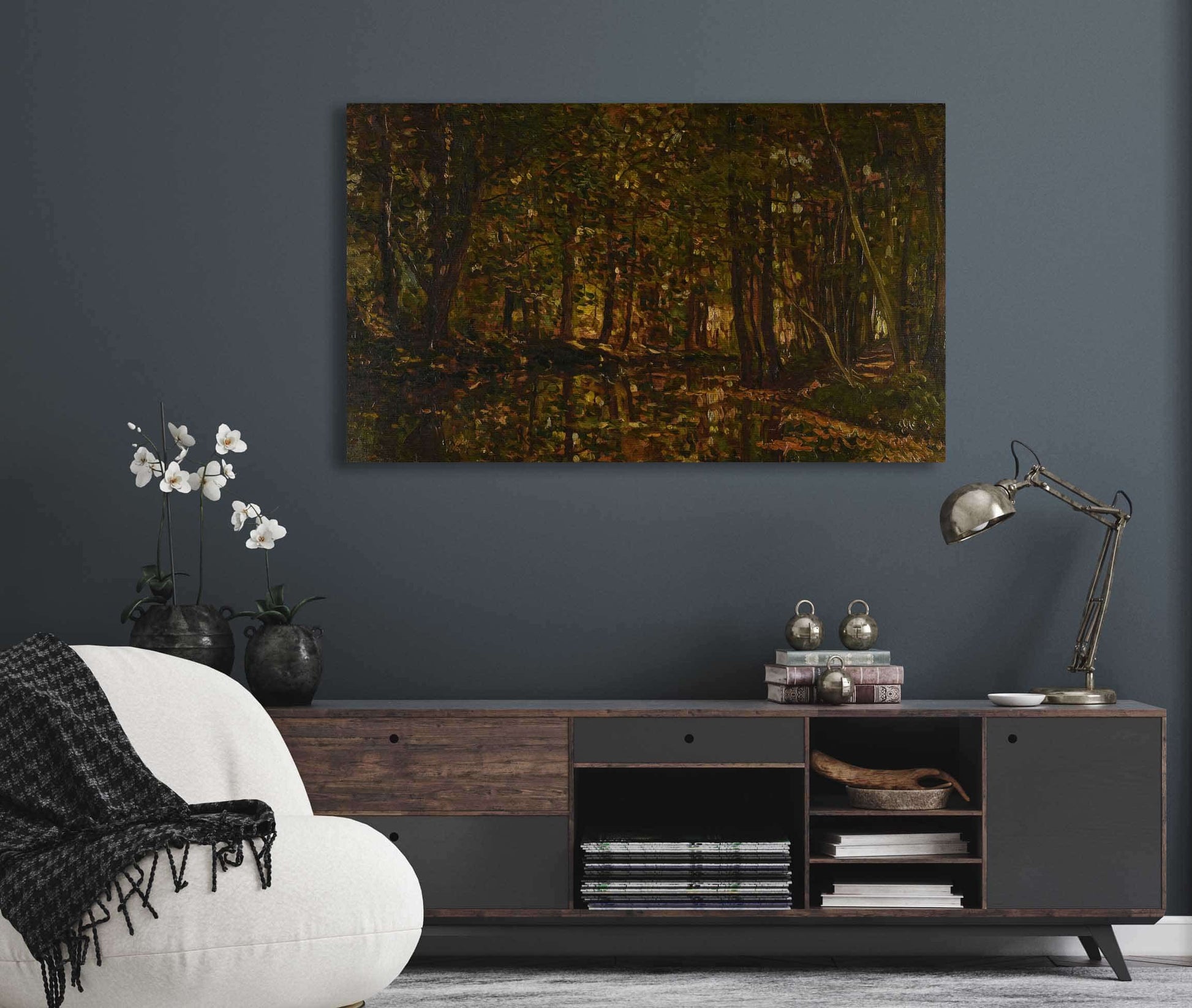 Ruisseau Sous Bois  by Charles Francois Daubigny