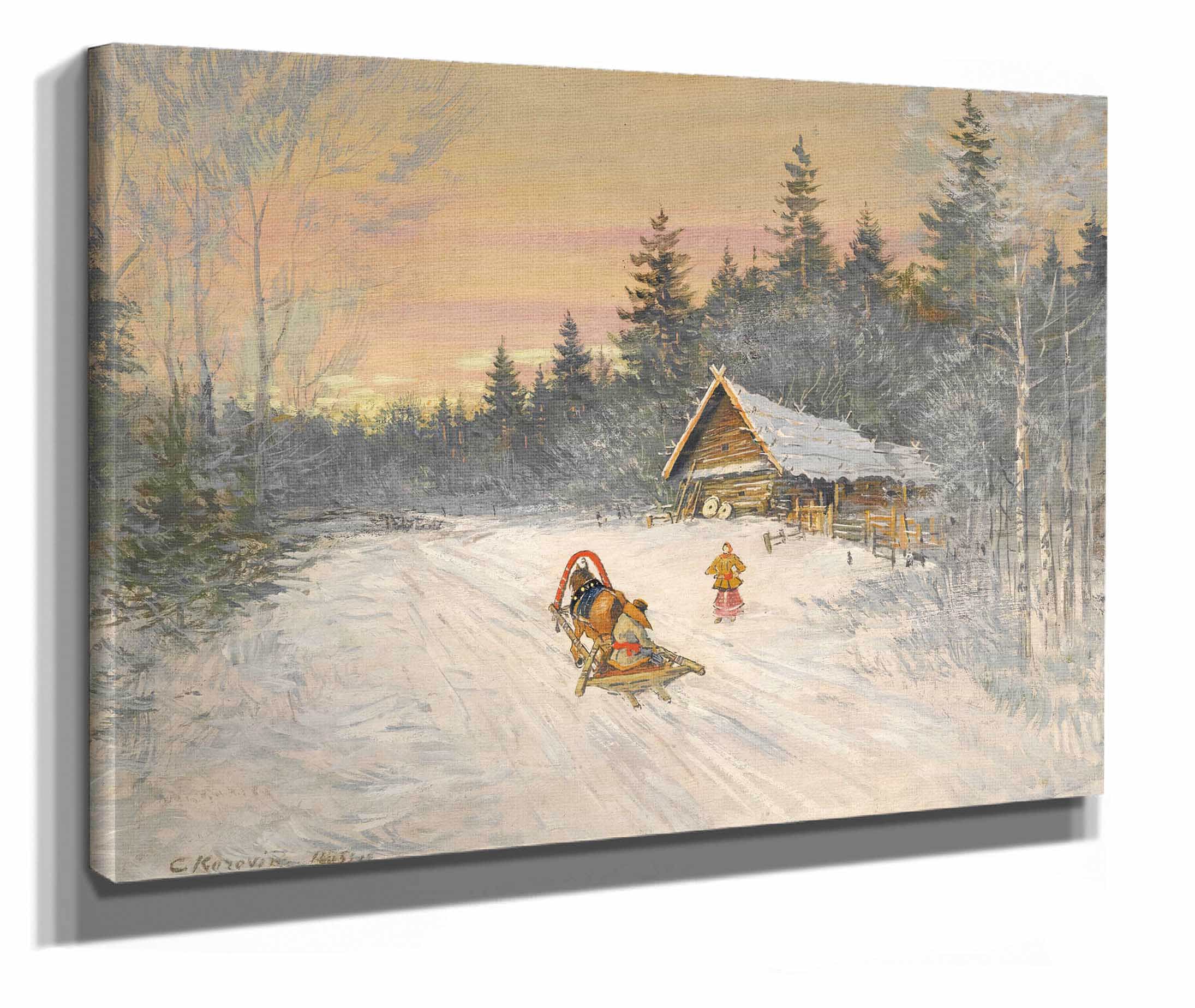 Russian Village Under Snow by Konstantin Alexeevich Korovin