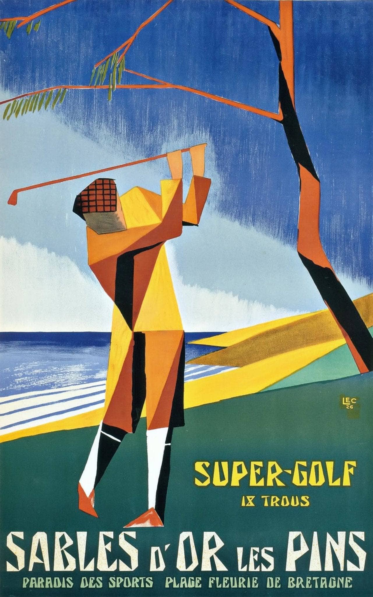 Sables-d’Or-les-Pins Resort - Brittany, France - Golf Player - c. 1926