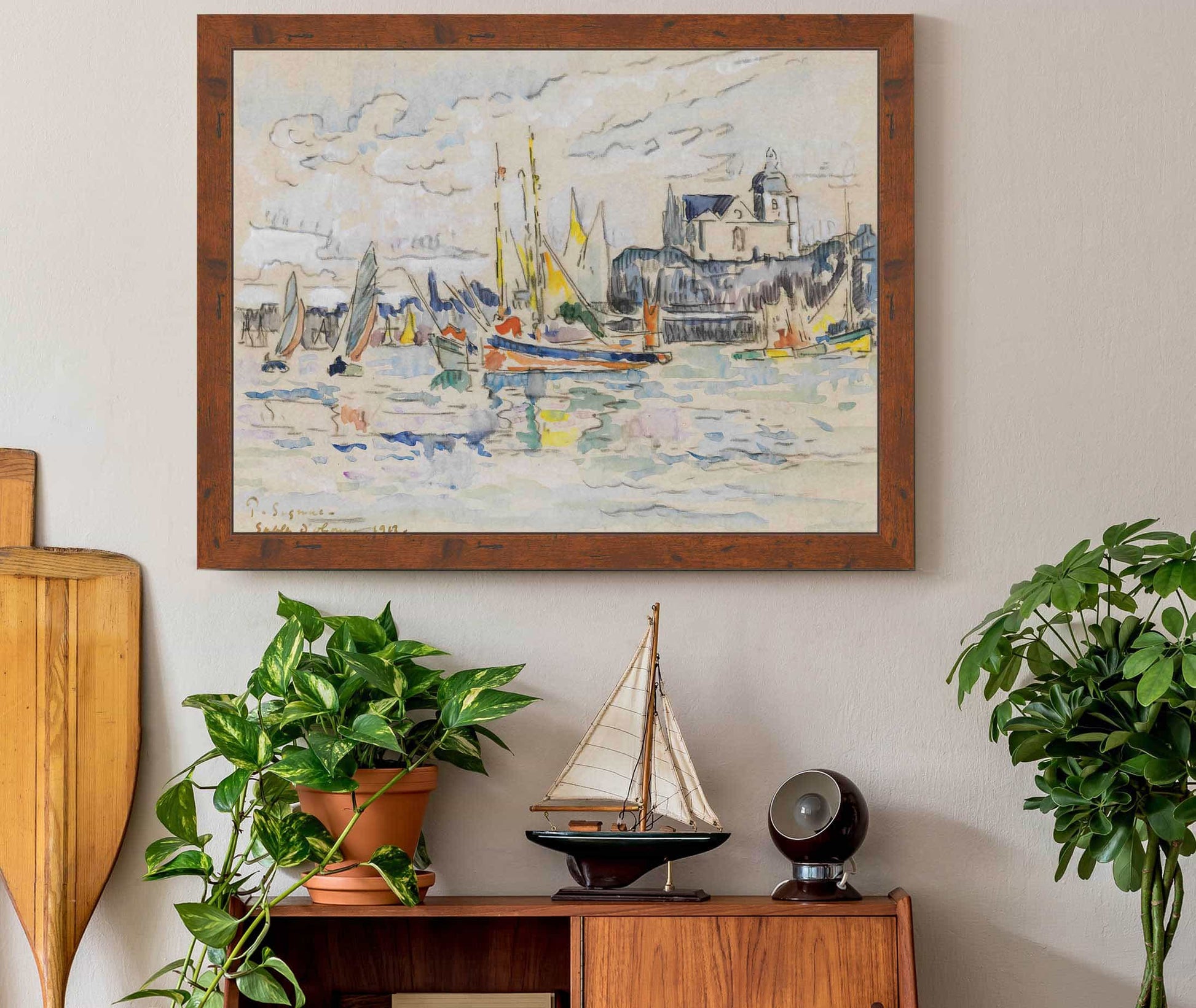 Sables Dolonne Vue De Port by Paul Signac