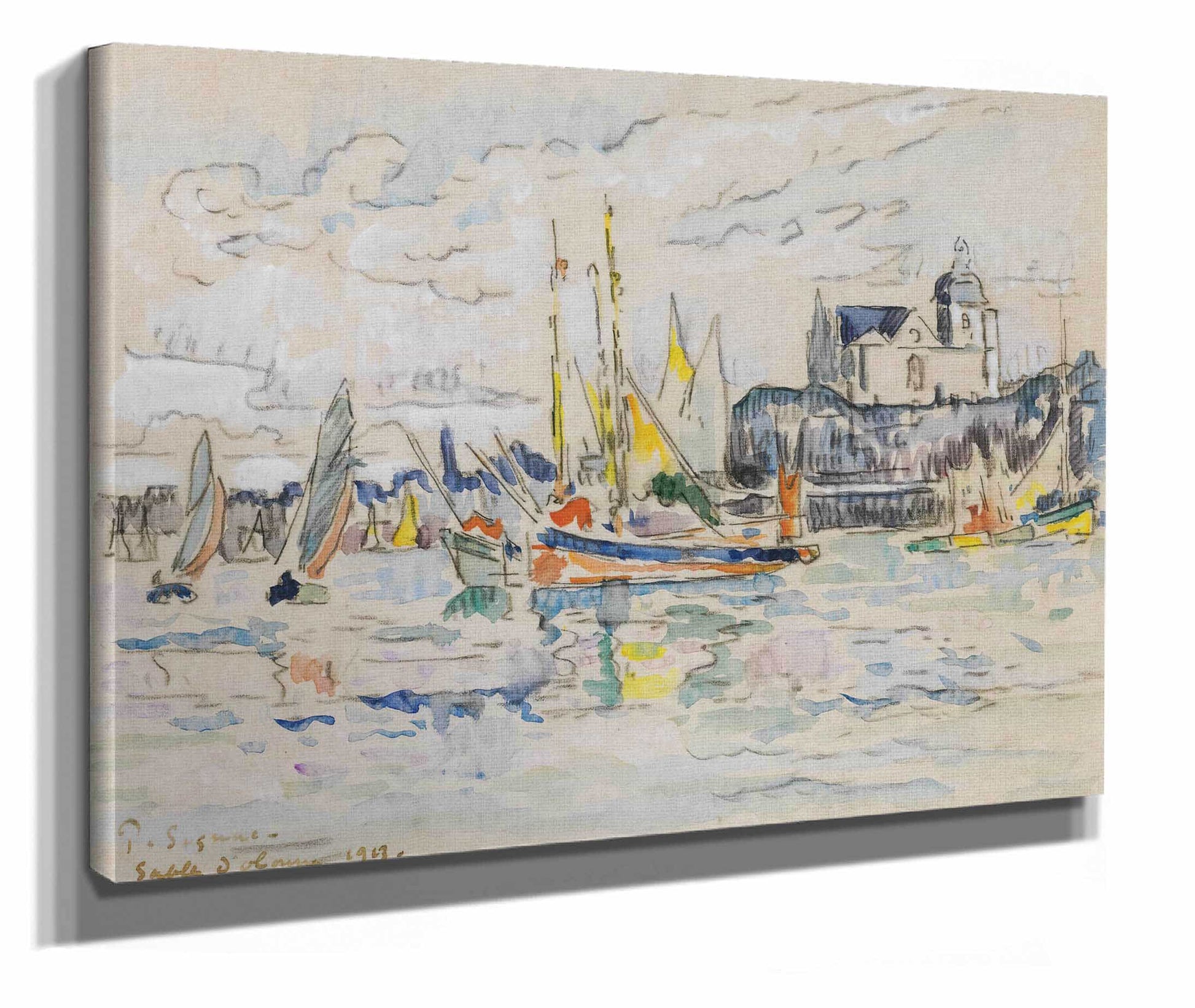 Sables Dolonne Vue De Port by Paul Signac