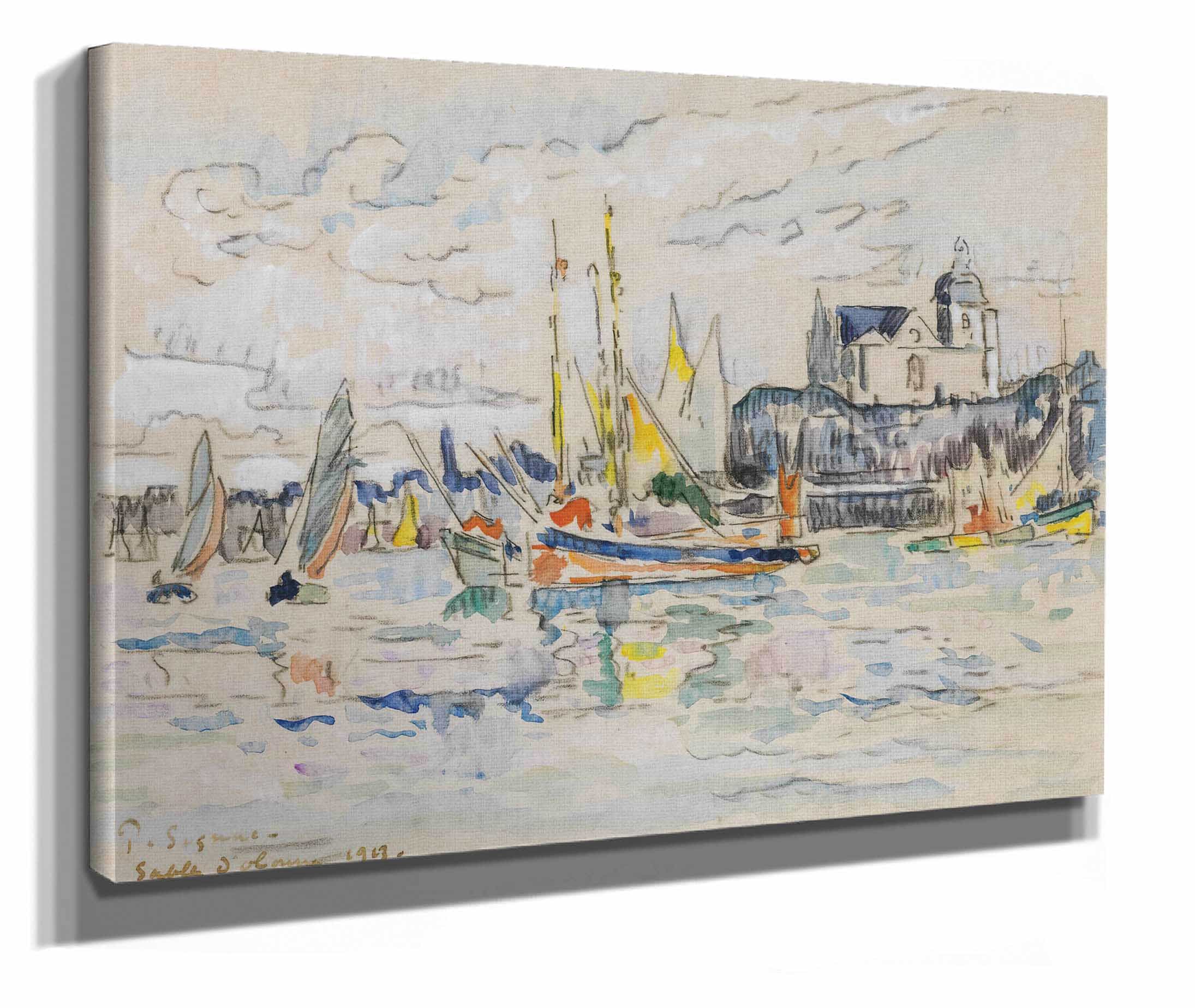 Sables Dolonne Vue De Port by Paul Signac