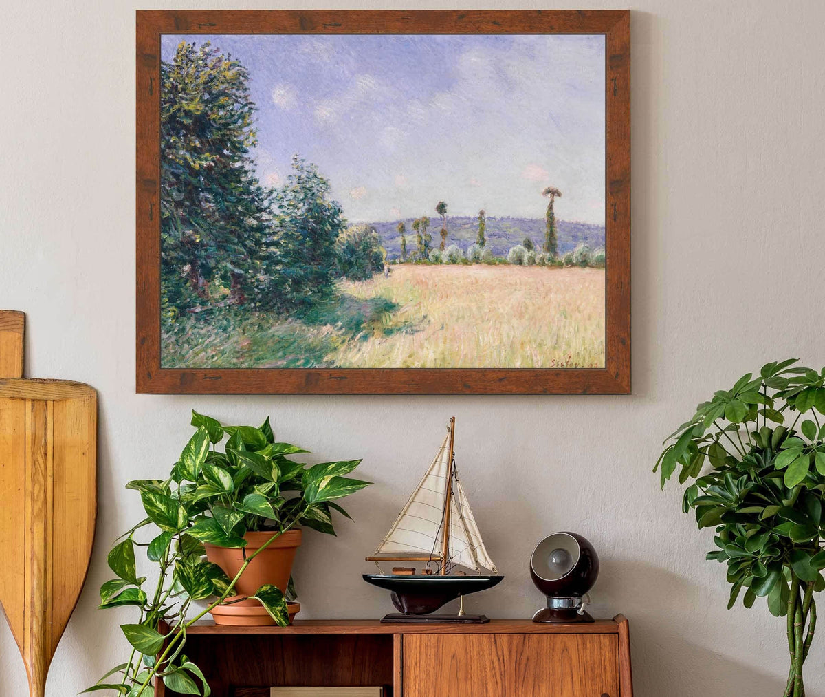 Sahurs Meadows In Morning Sun by Alfred Sisley