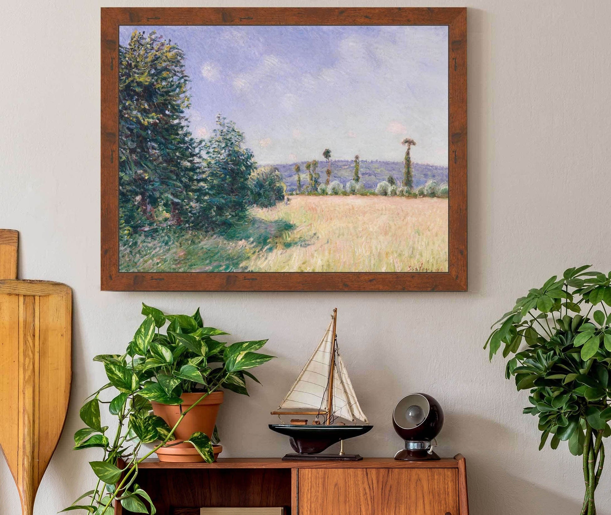 Sahurs Meadows In Morning Sun by Alfred Sisley