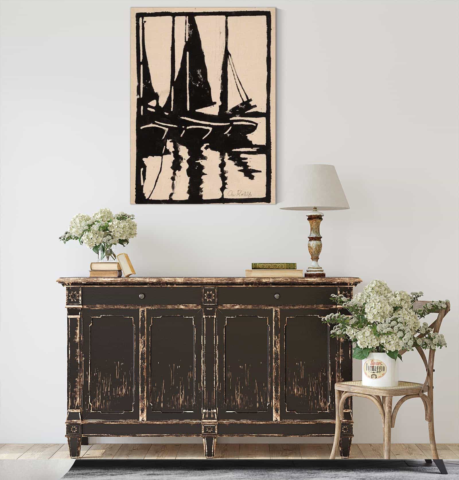Sailboats In The Harbor by Christian Rohlfs