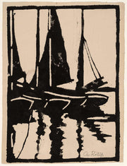 Sailboats In The Harbor by Christian Rohlfs