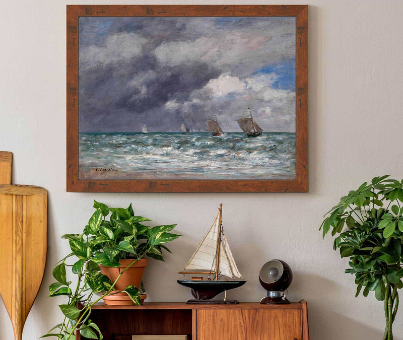 Sailboats Near Trouville  by Eugene Boudin