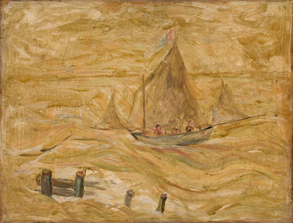 Sailing Boat On A Sea by Tadeusz Makowski