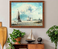 Sailing Boats On The Meuse by Johan Barthold Jongkind