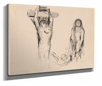 Saint Anthony And The Two Temptresses Saint Antoine Et Deux Tentatrices by Odilon Redon