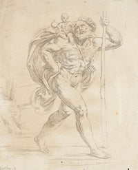 Saint Christopher And The Holy Child by Guido Reni
